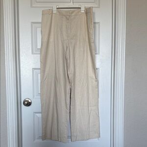 NEW Rachel Zoe Cream Wide Leg Pants Sz 12